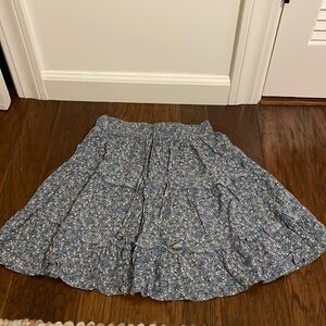 Shein blue floral skirt